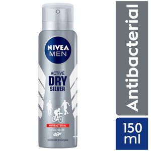 Desodorante en Aerosol para Hombre NIVEA Silver Protect Frasco 150ml
