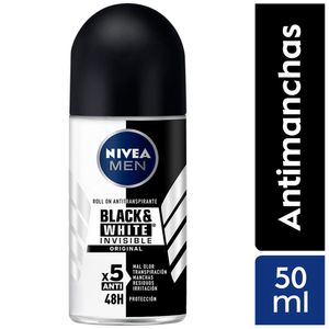 Desodorante en Roll On para Hombre NIVEA Invisible Black & White Frasco 40ml