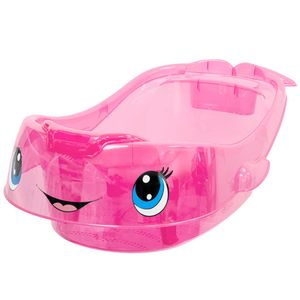 Combo REY Bañera Aqua Baby Decorado Rosado/Transparente
