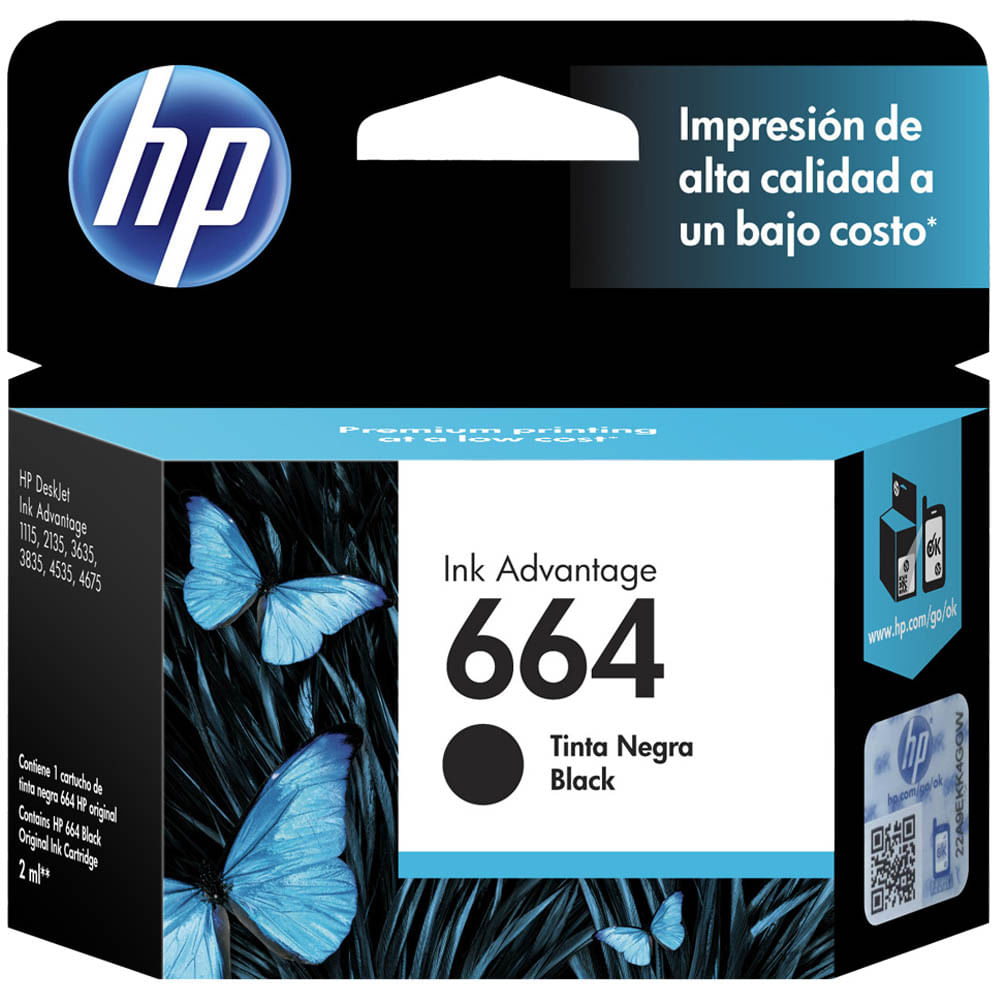 HP Cartucho De Tinta Hp 664 Negro - El Compras