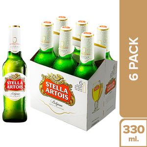 Cerveza STELLA ARTOIS Premium Botella 330ml 6 Pack