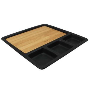 Bandeja y Tabla de Aperitivo WAYU Negro y Madera