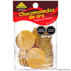 Chocolate 2 CERRITOS Coco Monedas de Oro Bitter Bolsa 125g