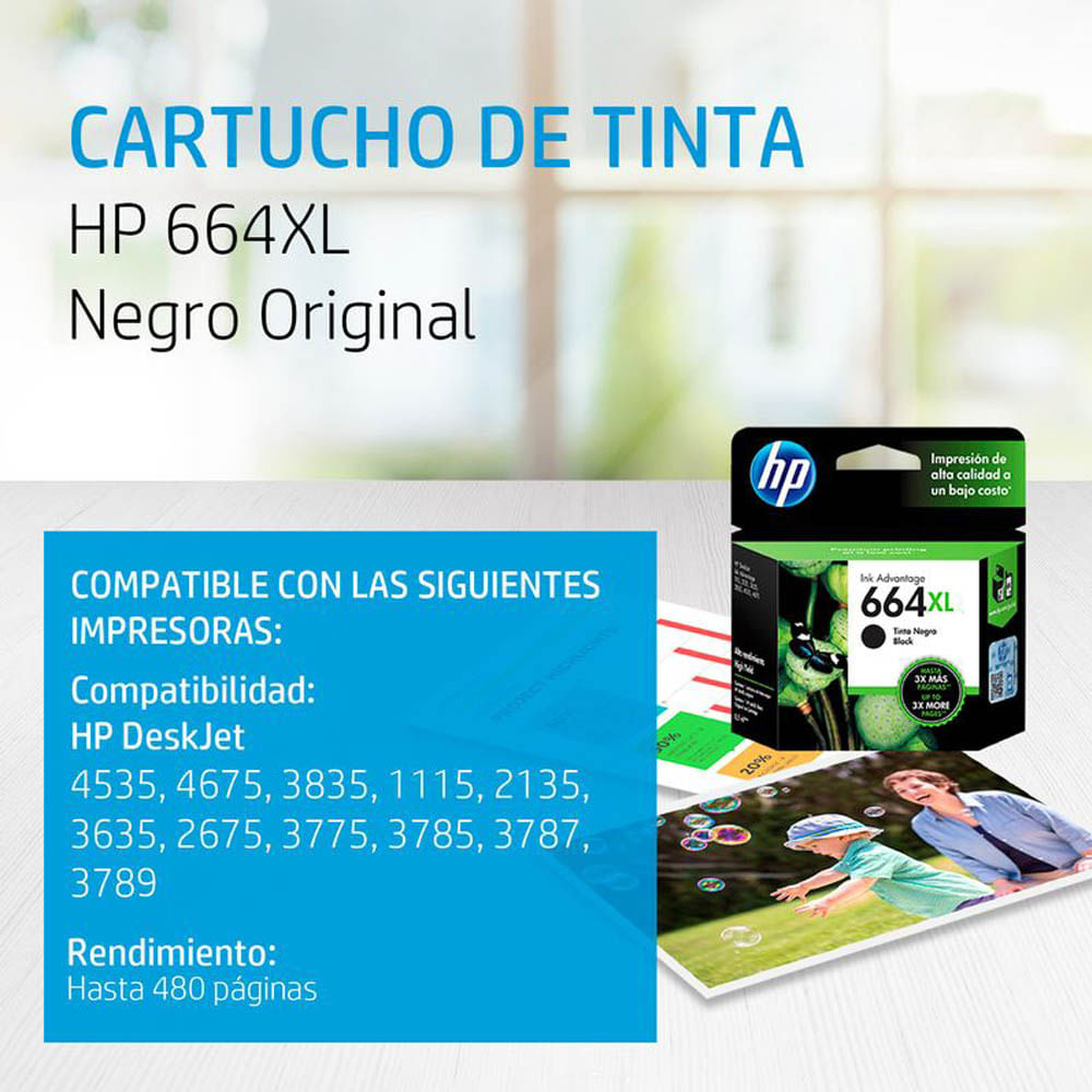 Tinta HP 664XL Negro | Vivanda
