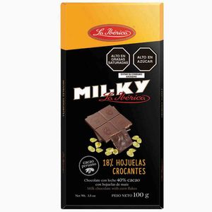 Tableta de Chocolate MILKY con Hojuelas Crocantes Paquete 100g