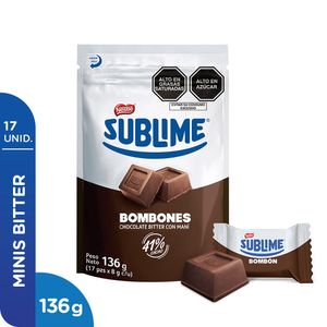 Bombones SUBLIME Chocolate Bitter Doypack 136g