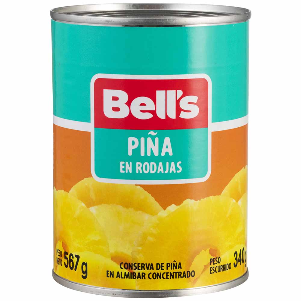 Piña en Rodajas BELL'S en Almíbar Lata 567g | Vivanda