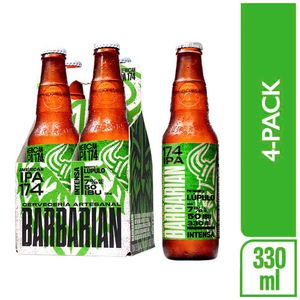Cerveza BARBARIAN 174 Ipa Botella 330ml Paquete 4un
