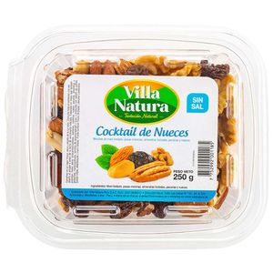 Piqueo VILLA NATURA Pasas Maní Almendra Pecanas y Nueces Táper 250g