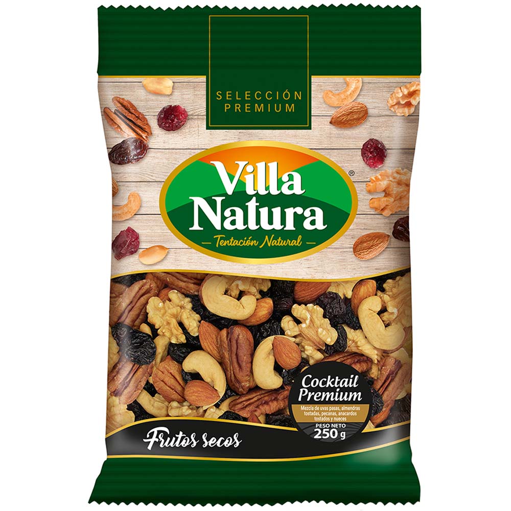 Cocktail Piqueos Premium VILLA NATURA Bolsa 250g | Vivanda