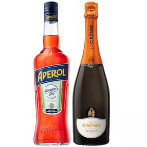Pack Espumante CINZANO Prosecco Botella 750ml + Licor APEROL Botella 750ml