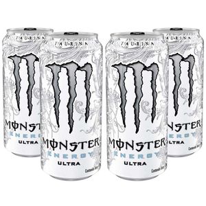Pack Bebida Energizante MONSTER Ultra Lata 473ml Paquete 4un