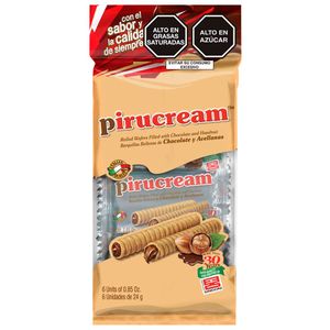 Barquilllo de Chocolate PIRUCREAM 6 Pack Blíster 144g