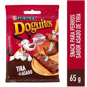 Bocaditos para Perros DOGUITOS Tira de Asado Doypack 65g