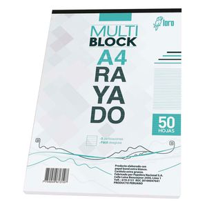 Block LORO Rayado A4 Block Diseño Grapado