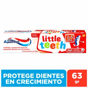 Pasta Dental AQUAFRESH Little Teeth 2 a 5 años - Tubo 63g