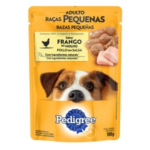 Alimento para Perro Razas Pequeñas PEDIGREE Pouch de Pollo Paquete 18un 100gr