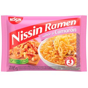 Sopa Ramen NISSIN Sabor a Camarón Bolsa 85g