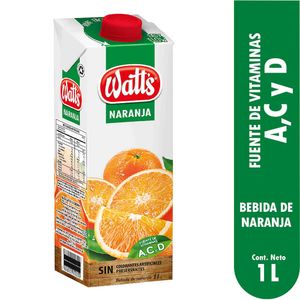 Bebida WATT'S Naranja Caja 1L