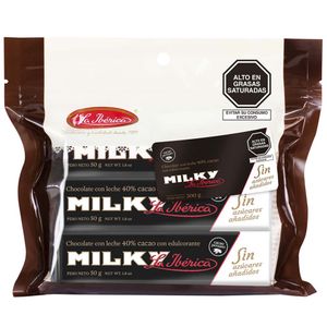 Barras de Chocolate con Edulcorante LA IBÉRICA Milky Bolsa 6un
