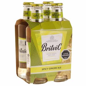 Ginger Ale BRITVIC Botella 200ml Paquete 4un