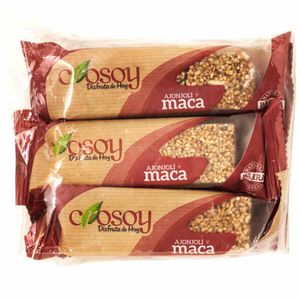 Turrón CROSOY De ajonjolí y maca en barra Paquete 6Un