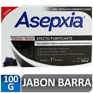 Jabón en Barra ASEPXIA Carbón Detox Paquete 100g