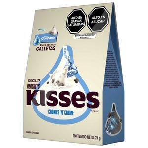 Chocolate HERSHEY'S Kisses Cookies Cream Caja 74g