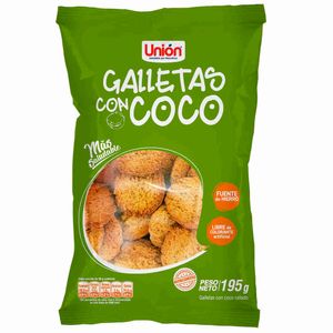 Galletas con Coco UNIÓN Integral Bolsa 195g