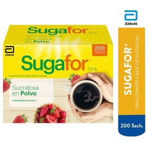 Endulzante SUGAFOR en Polvo Caja 200 Sobres
