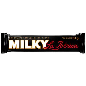 Chocolate LA IBÉRICA MILKY De leche en barra Envoltura 50Gr