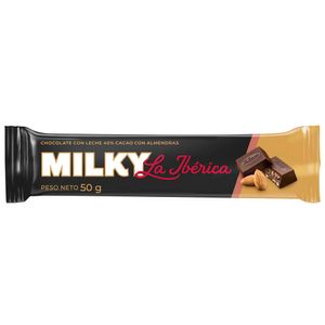 Chocolate en Barra LA IBÉRICA Milky con Almendras Paquete 50g