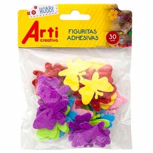 Figuritas Adhesivas ARTI Stickers de Mariposas Glitter Bolsa 30un