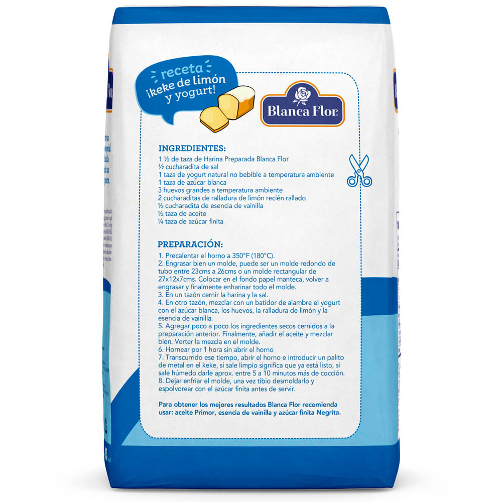 Harina de Trigo Preparada BLANCA FLOR Bolsa 1Kg | Vivanda