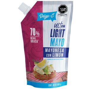Mayonesa DELGA-C con Limón Libre de Grasa Doypack 400g