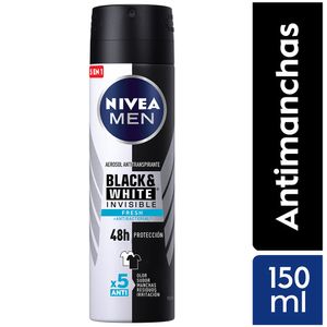 Desodorante en Aerosol para Hombre NIVEA Invisible For Black & White 48h Frasco 150ml