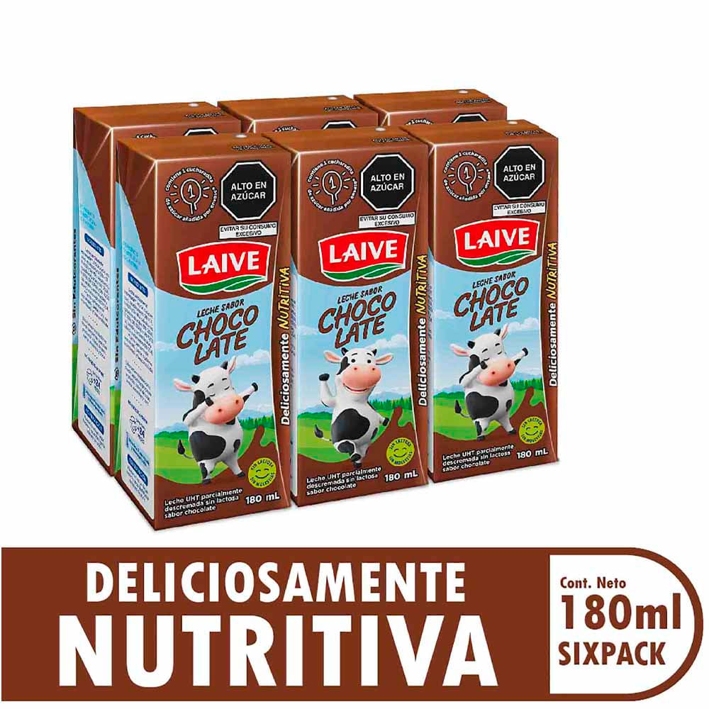 Leche Laive Sin Lactosa Semidescremada Pack 4 Unidades 1 L