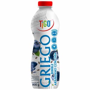 Yogurt Bebible Griego TIGO Arándano y Chía Botella 800g