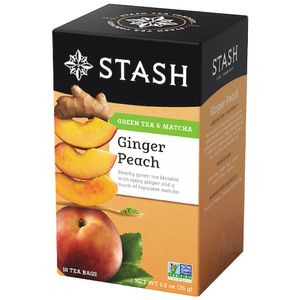 Infusión de Té Verde y Matcha STASH Ginger Peach Caja 18un