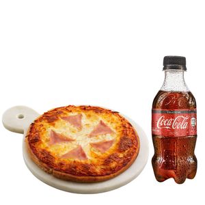 Pack Pizza Americana Personal LA FLORENCIA + Gaseosa COCA COLA Sin Azúcar Botella 300ml