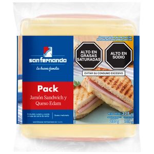 Pack Jamón Sándwich + Queso Edam SAN FERNANDO Bolsa 338g