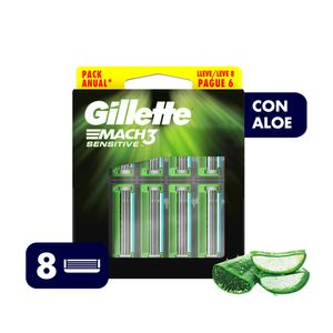 Repuesto GILLETTE Mach3 Sensitive Paquete 8un