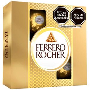 Bombones FERRERO ROCHER Chocolate y Avellanas Caja 50g