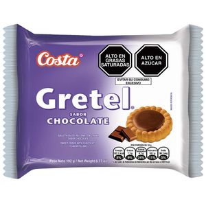 Galletas COSTA Gretel Sabor a Chocolate Paquete 192g