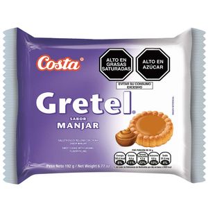 Galletas COSTA Gretel Sabor a Manjar Paquete 192g