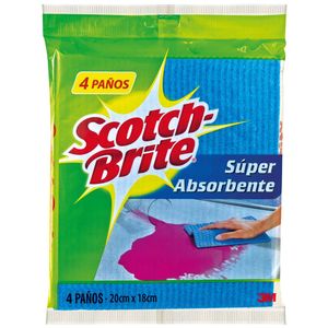 Paño SCOTCH-BRITE Súper Absorbente Paquete 4un