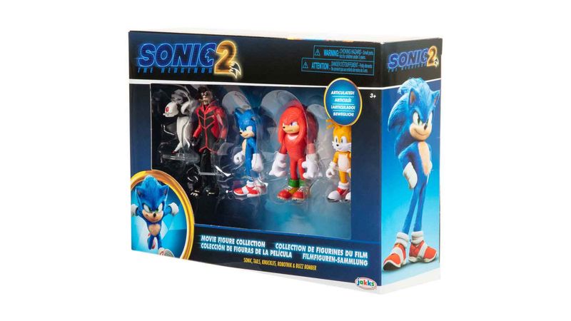 Sonic 2 - Coleccion 5 Figuras De La Pelicula - Articuladas