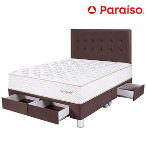 Juego de Dormitorio con Cajones PARAÍSO ROYAL ELIZABETH Queen Chocolate