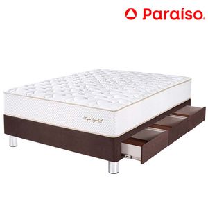 Cama con Cajones PARAÍSO ROYAL ELIZABETH 1.5 Plazas Chocolate