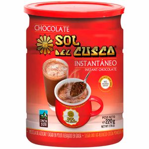 Chocolate Instantáneo SOL DEL CUSCO Tradicional Frasco 220g